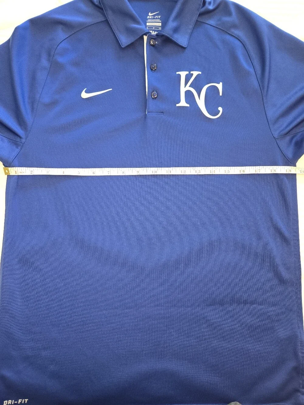Nike Dri-FIT Polo Kansas City Royals MLB with White Accents,  Size Small